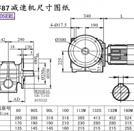 SF87减速机电机尺寸图纸